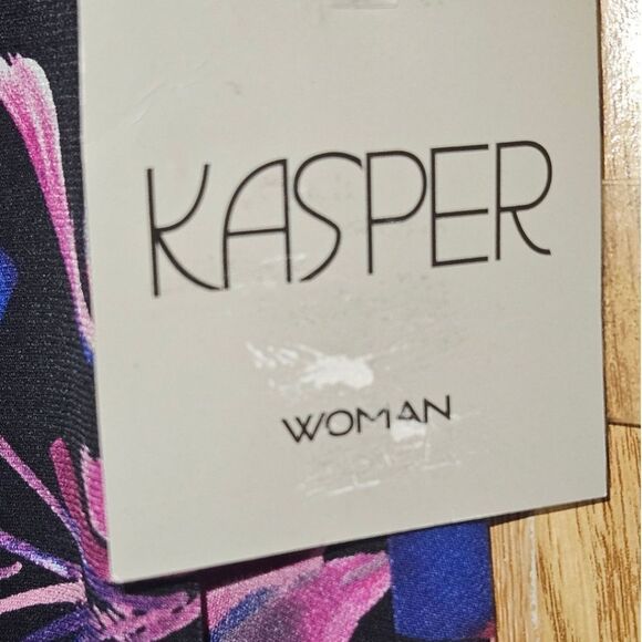 KASPER Plus Size Women's Bright Multi- Color Floral Pull On Midi Skirt 1X - Picture 7 of 12